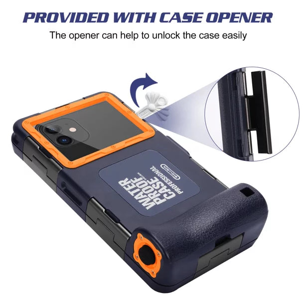 UrbanX Professional [15m/50ft] Sizewimming Diving Sizeurfing Sizenorkeling Photo Video Waterproof Protective Case Underwater Housing for Meizu C9 And all Phones Up to 6.9 Inch LCD with Lanyard