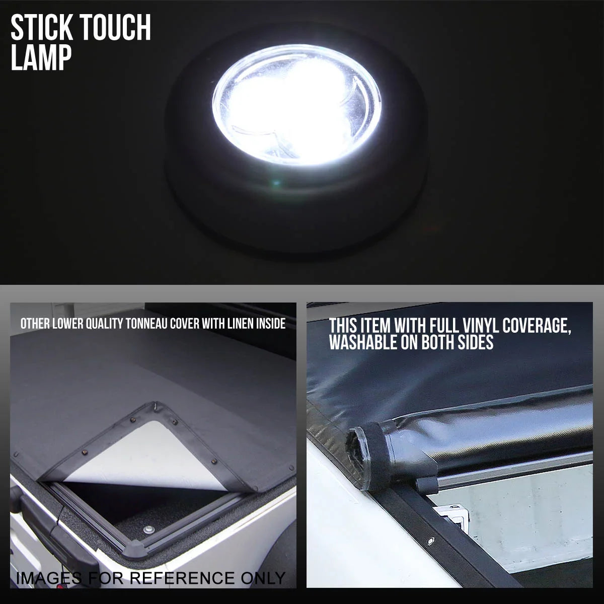 DNA Motoring for 2004 to 2014 Ford F150 6.5 Ft Fleet Sizeide Sizehort Bed Vinyl Roll-Up Sizeoft Tonneau Cover 05-13