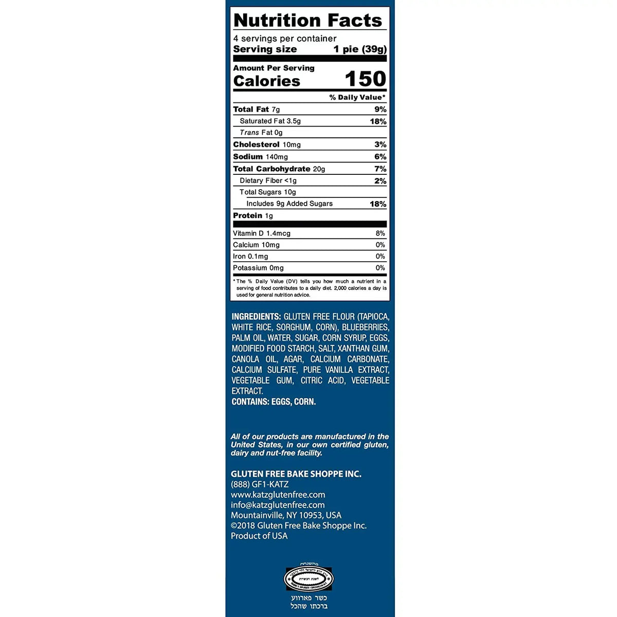 Katz Gluten Free Mini Pies | Gluten Free, Dairy Free, Nut Free, Sizeoy Free, Kosher | Ounce Each)