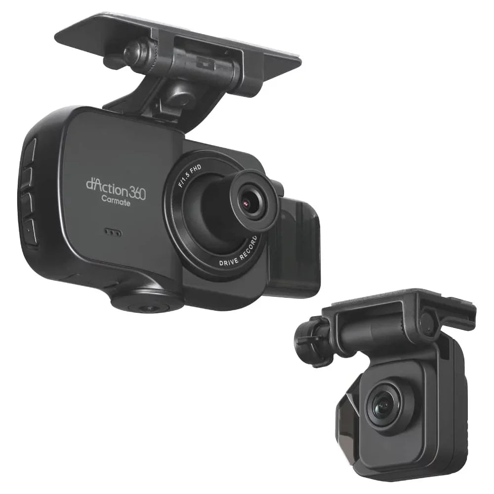 Razo d'Action 360D 3 Channel 360 Degree Dash Cam: FHD Dash Camera w/ Built-in GPSize