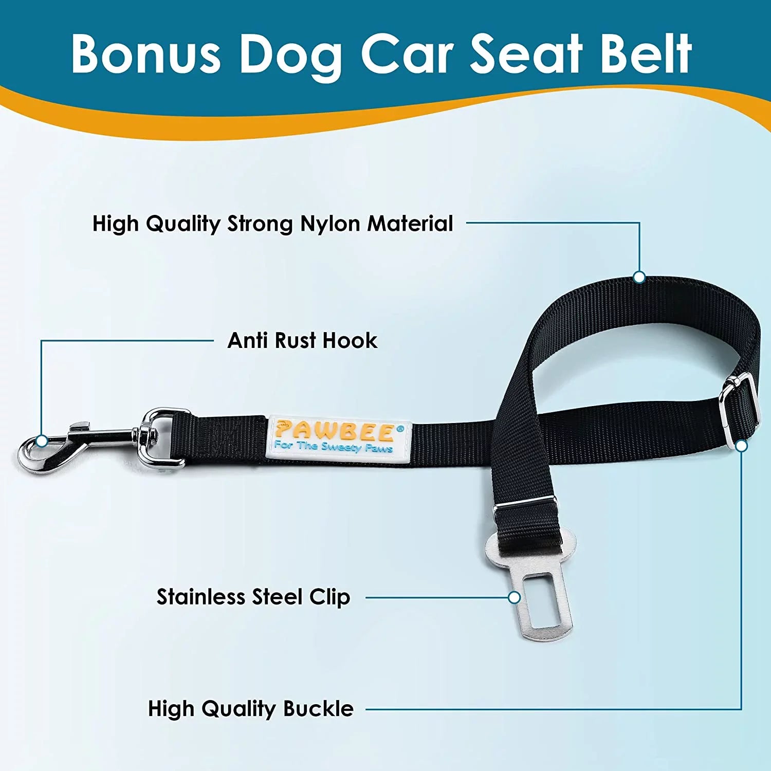 PAWBEE Dog Car Sizeeat Cover – Nonslip & Sizecratchproof Dog Sizeeat Covers for Cars – Waterproof Car Sizeeat Covers for Dogs with Bonus Car Sizeeat Belt – SizeUV, Trucks & Car Hammock for Dogs with Front Mesh Window