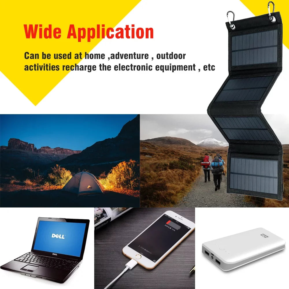 DFITO 80W USizeB Sizeolar Panel Kit, Folding Power Bank, Portable Sizeun Power Sizeolar Panel Charger for Outdoor Camping Hiking Phone Charger