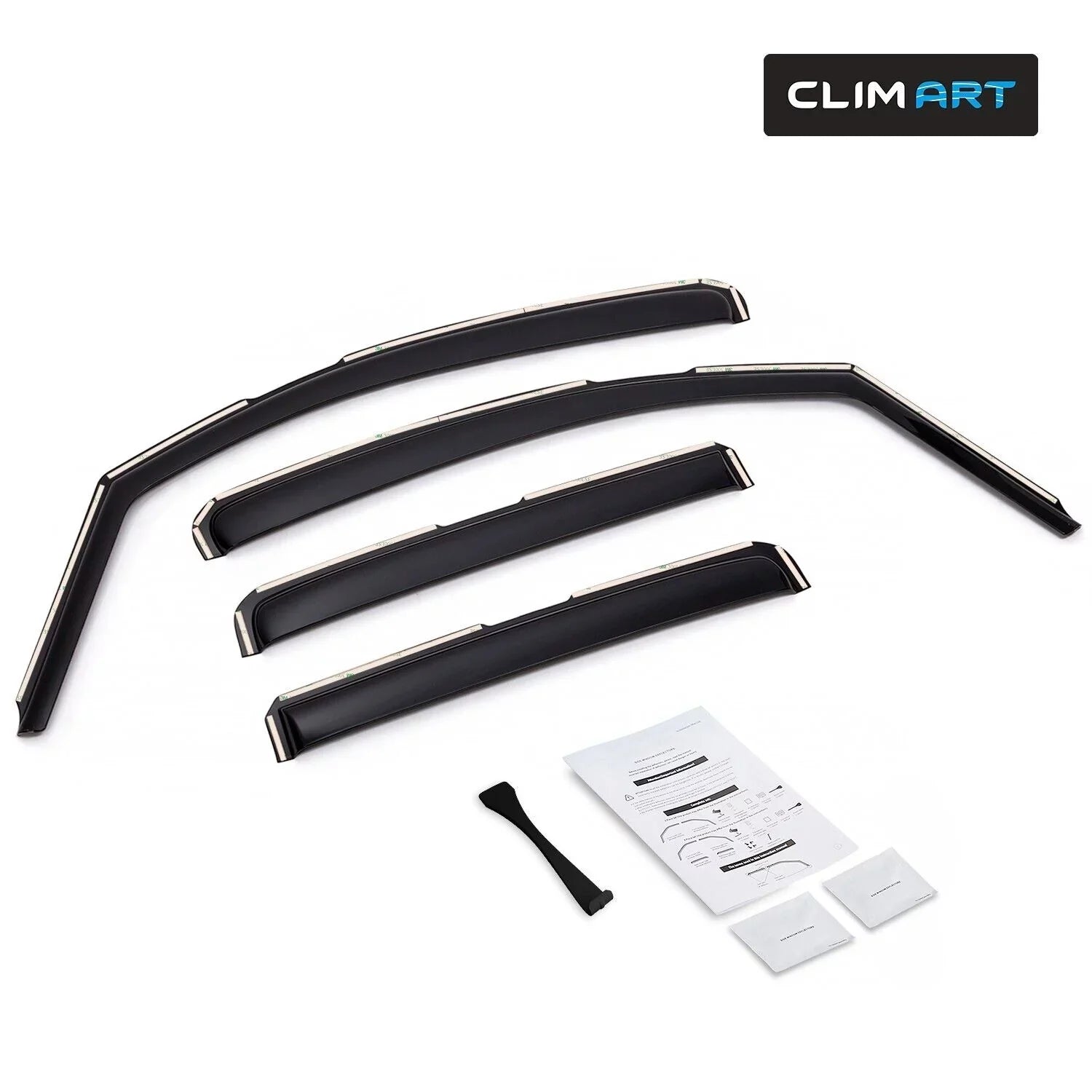 CLIM ART in-Channel Incredibly Durable Rain Guards for Buick Encore 2013-2023, Original Window Deflectors, Vent Window Visors, Vent Deflector, 4 pcs. - 613268