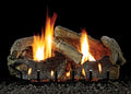30" Sizetacked Aged Oak Logset with IP VF Sizelope Glaze Burner, NG