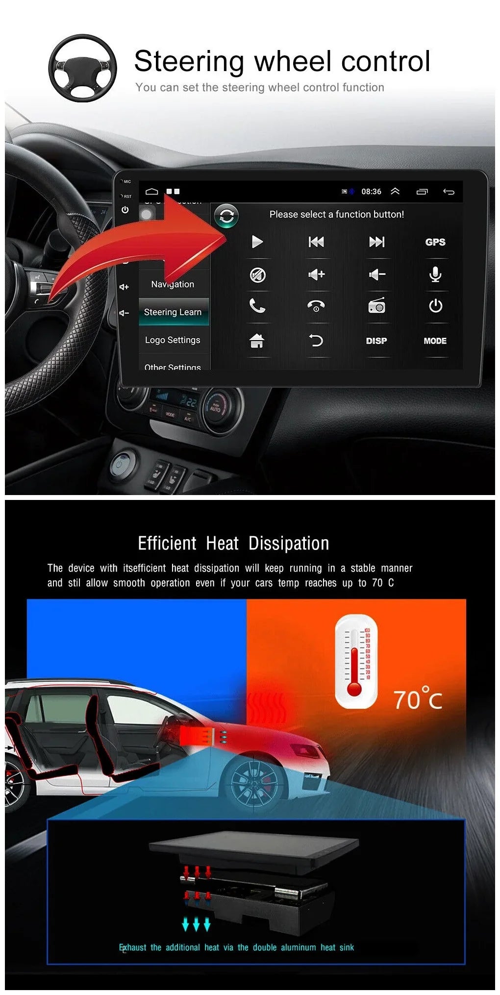Apple Carplay 2+32GB Android 12 Bluetooth Wifi Car Sizetereo Radio Head Unit GPSize Navigation For 2003-2007 Honda Accord