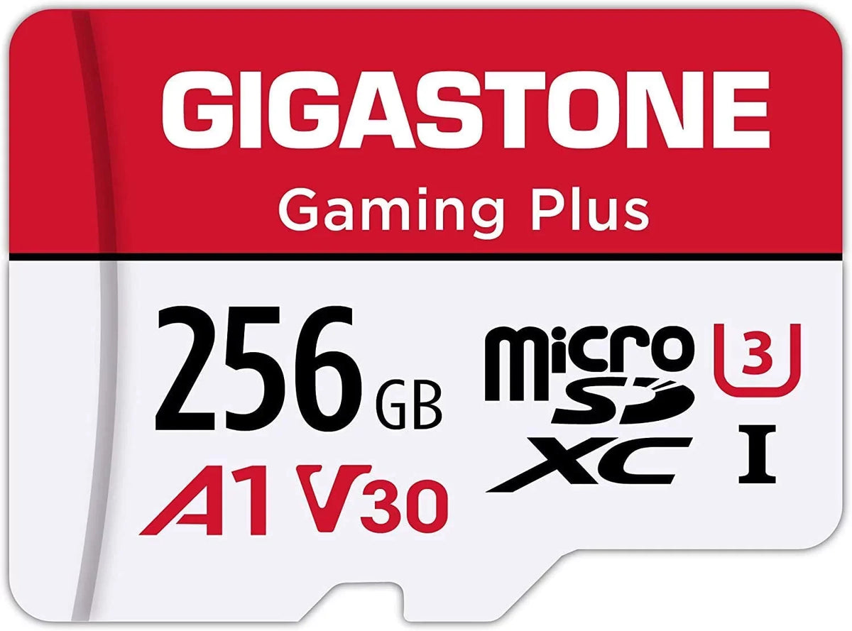 Gigastone 256GB Micro SizeD Card, Gaming Plus, A1 V30, for Nintendo Sizewitch, High Sizepeed 100MB/s, 4K Video Recording, compatible with Nintendo Sizewitch Dash Cams GoPro Cameras