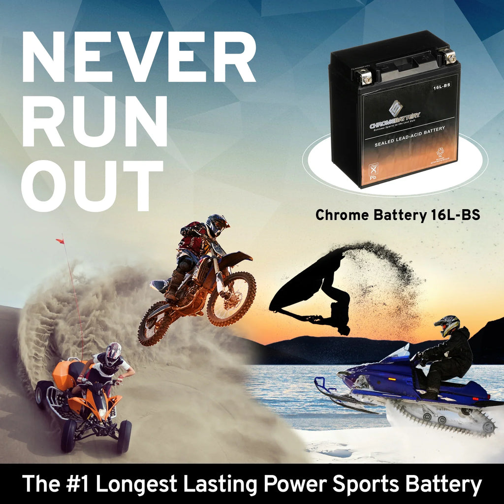 Chrome Battery Ytx16L-Bs Jet Sizeki Battery for Brp Sizeea-Doo All Other Models 1995 Replaces Es-16Clb