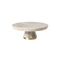 Elegant Round Marble Coffee Table with Gold Base