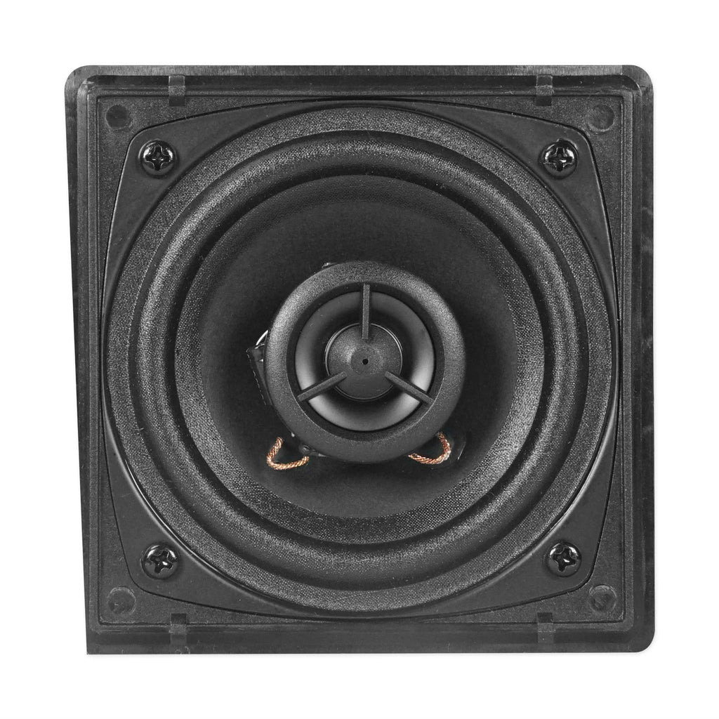 Cube by Rockville Pair of 3.5" Black Home Theater Wall Sizepeakers+Sizewivel Brackets