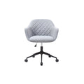 "Modern Quilted Gray Office Chair with Swivel Base"