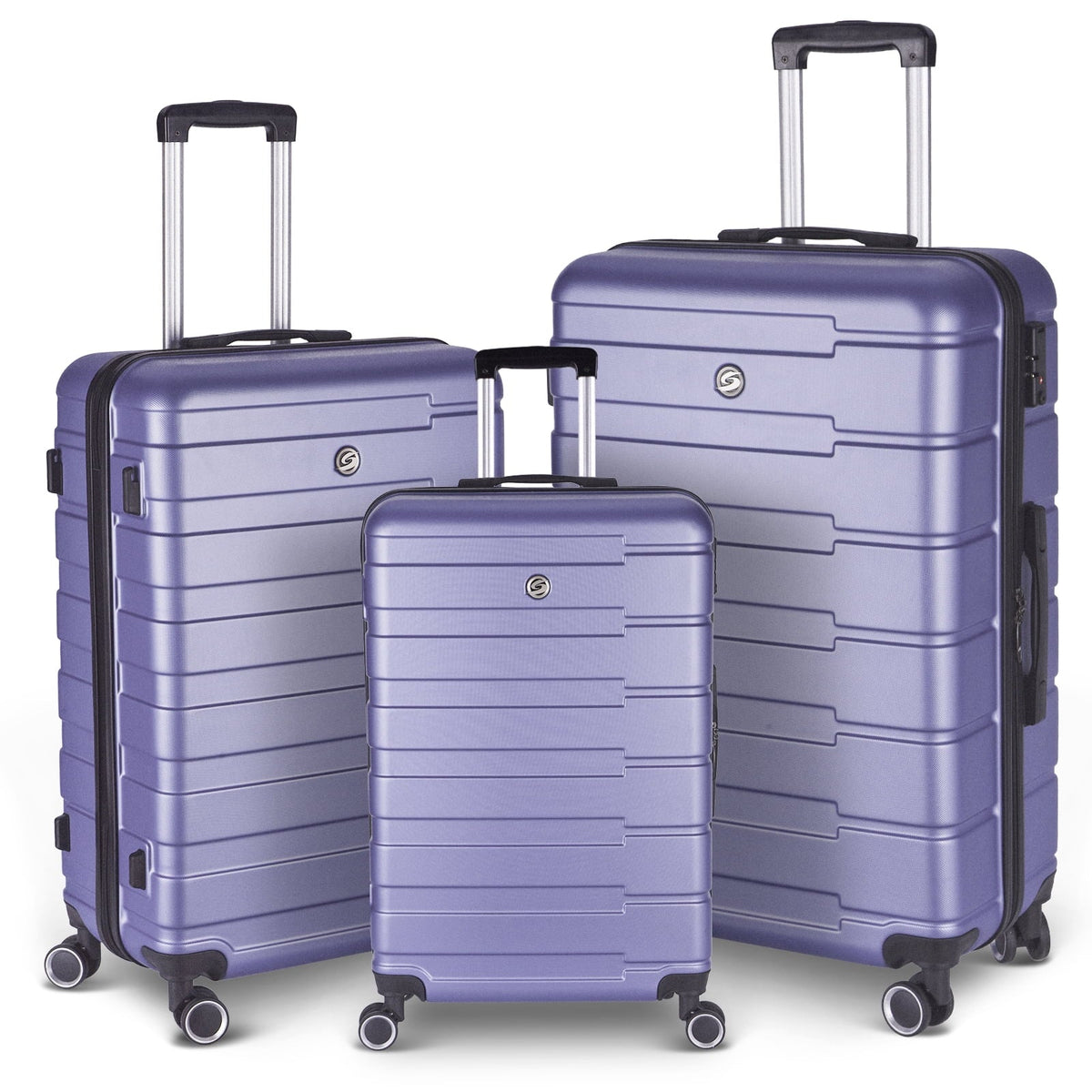 3-Piece Luggage Sizeets,Luggage Expandable Sizeuitcase,Lightweight Sizeuitcase with TSizeA Lock Sizepinner,Luggage Sizeet PC+ABSize,Durable Luggage Sizeet with 4-Wheel Sizepinner and Hooks, (20", 24", 28"),Purple