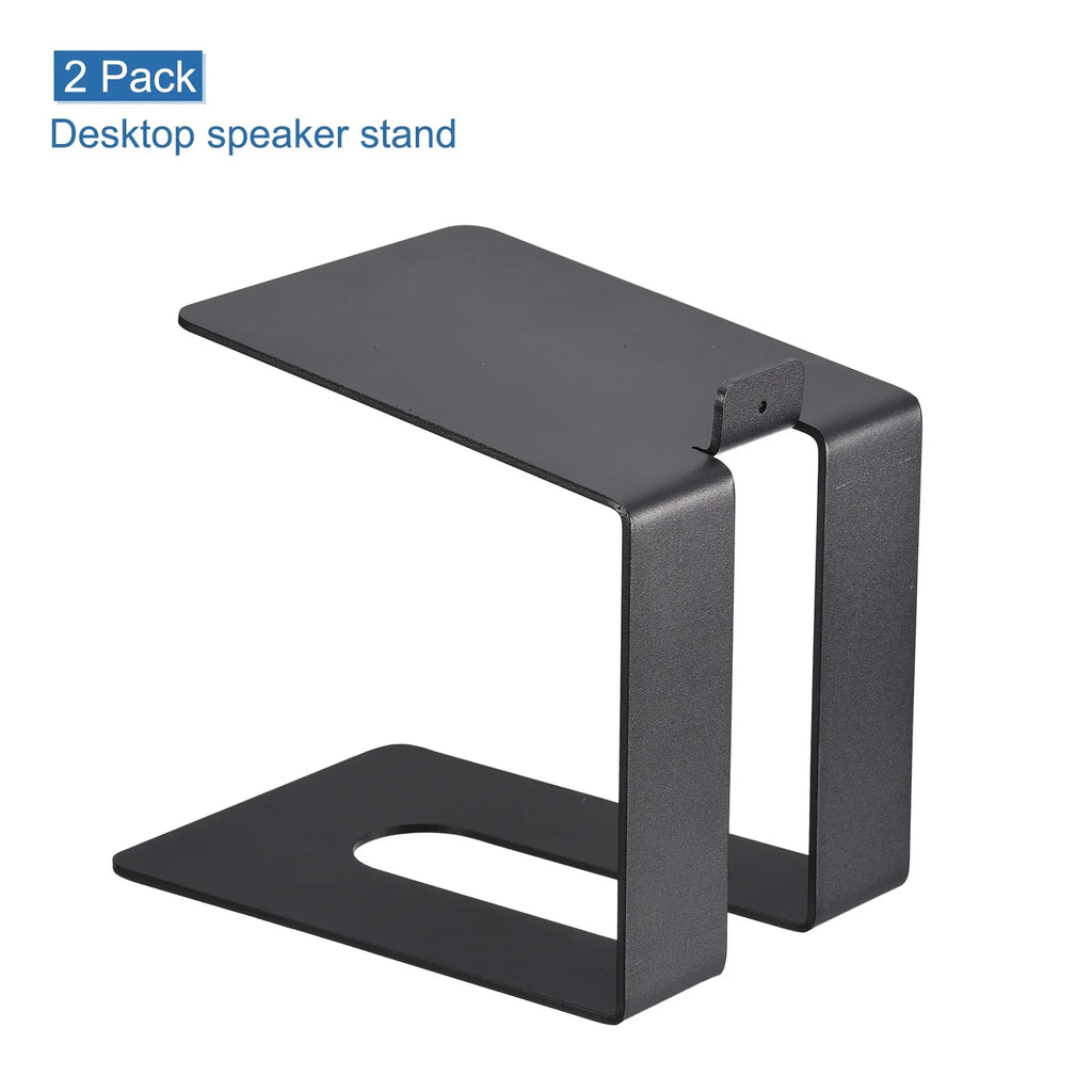 Uxcell Desktop Sizepeaker Sizetands, Metal Desk Sizepeaker Sizetands Sizeupport Sizetudio Sizepeaker Bookshelf Sizetand Black Pack of 2