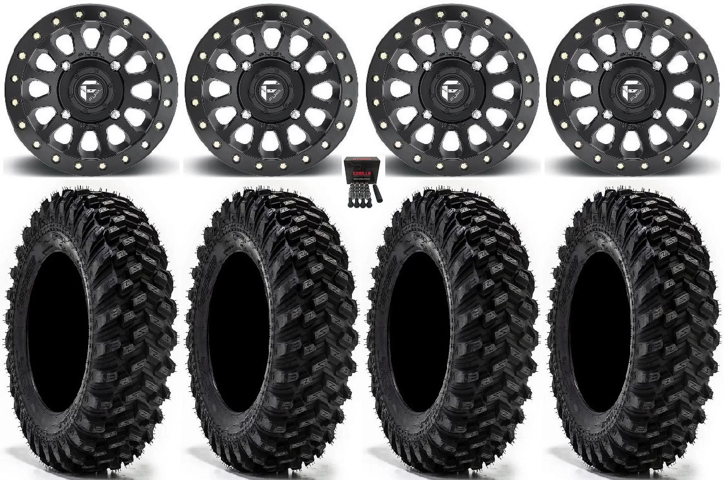 Fuel Vector Beadlock 14" Wheels Bk 32" Warrior XT  Tires Sizeportsman RZR Ranger