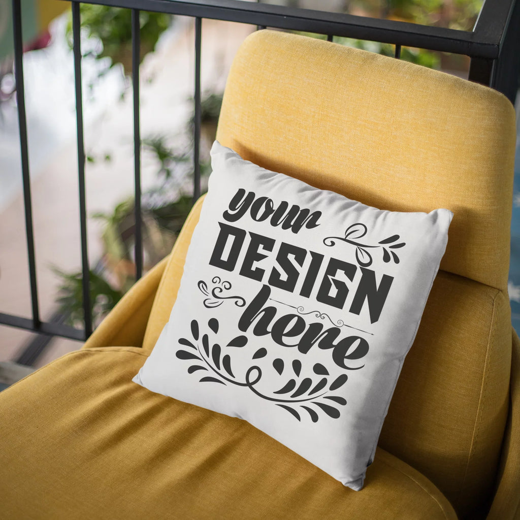 Makeup Artist in Training w/ Fan Brush & Red Lipstick Design - Beauty Themed Merch for Makeup Artist or Cosmetologist, Gift for Makeup Lovers, Pillow Cover, Ivory 18X18 IN
