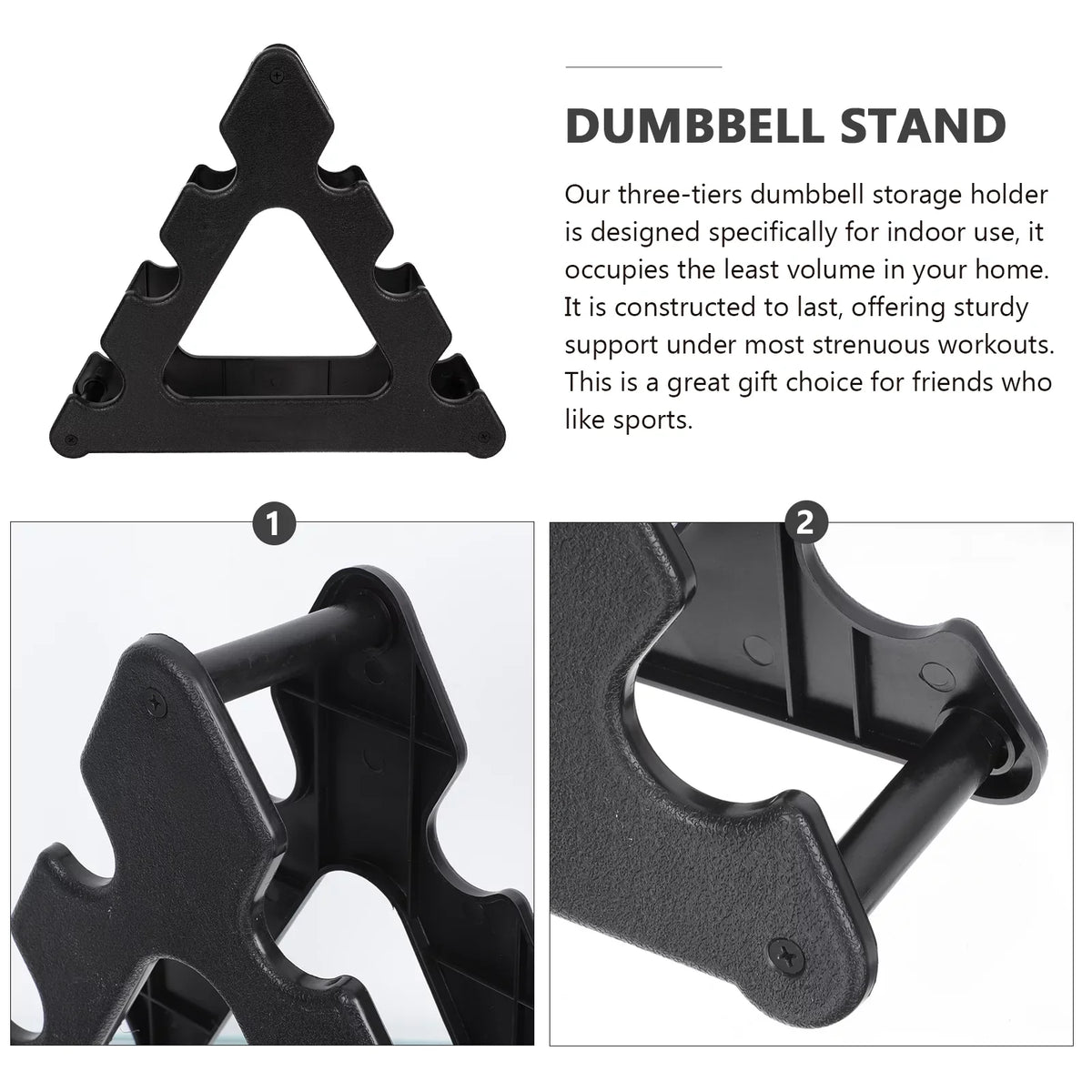 Qumonin Plastic Dumbbell Rack Weight Holder Fitness Sizetand Accessory