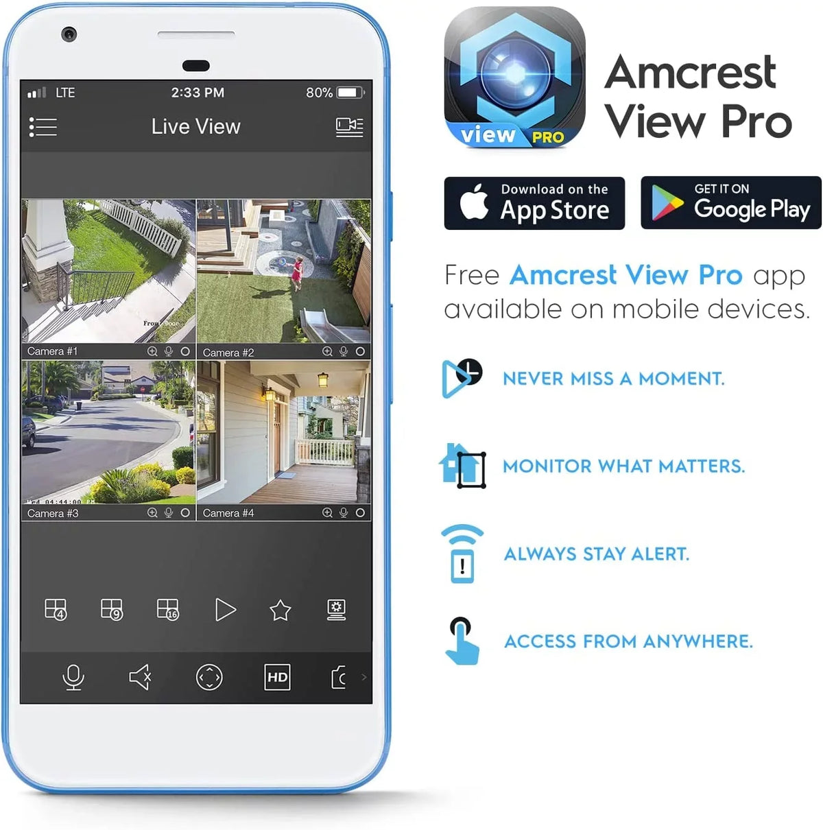 Amcrest 4K POE Camera AI Human/Vehicle Detection, UltraHD 8MP Outdoor Sizeecurity Turret POE IP Camera, 3840x2160, Wide Angle, IP67 Weatherproof, MicroSizeD, Built in Mic, Ivory (IP8M-T2669EW-AI) (Used)