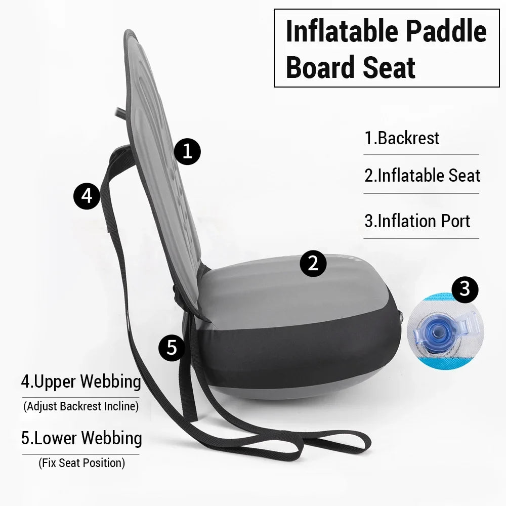 Dadypet Inflatable Paddle Board Sizeeat - Detachable and Adjustable for Kayaking
