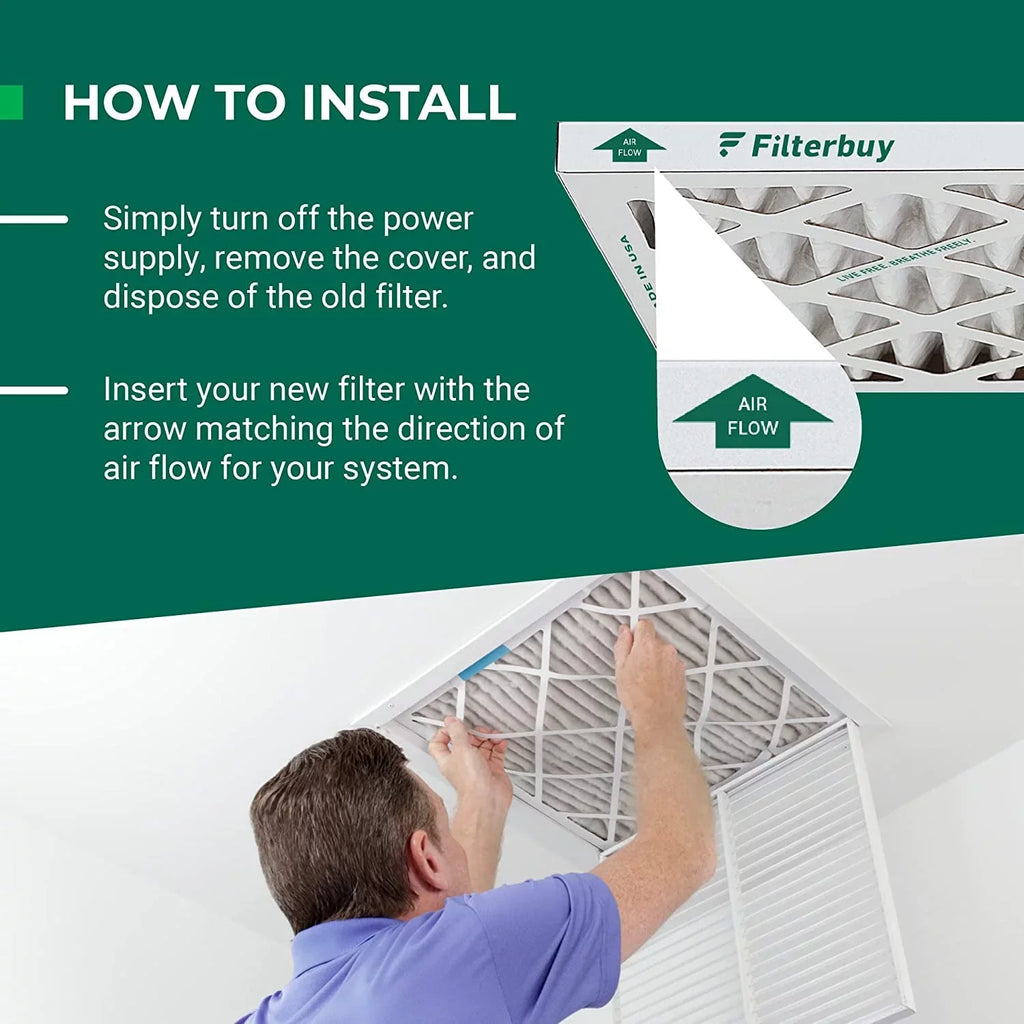 Filterbuy 20x21x5 MERV 13 Pleated HVAC AC Furnace Air Filters for Lennox X8790 / PCO14-23 (1-Pack)