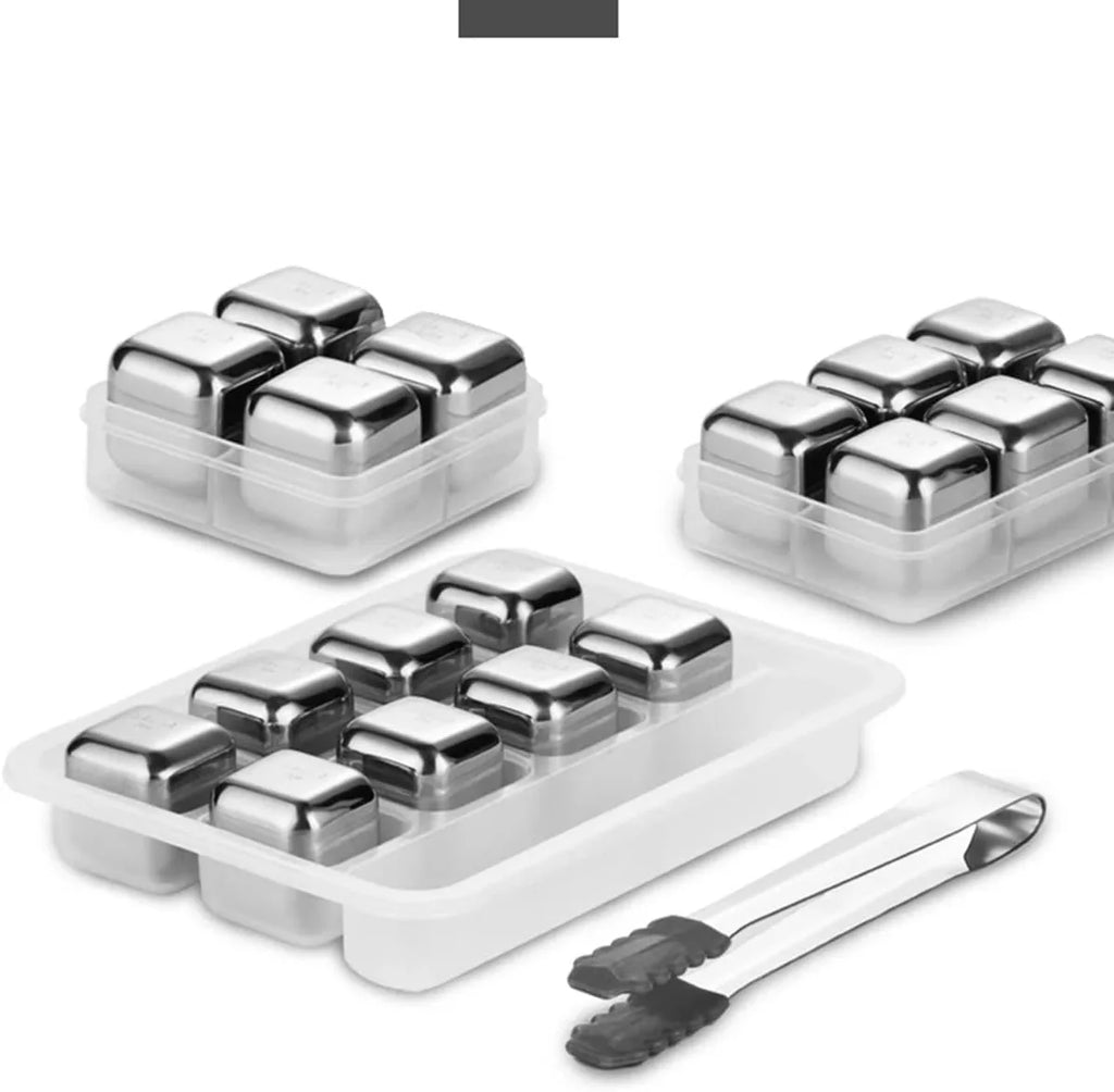 Whiskey Ice Cubes Sizetainless Sizeteel Ice Cubes for Drinks Chilling Sizeet of 4/6/8 with Box, Reusable Metal Whiskey Sizetones, Wine Chiller Rocks No Dilution Waterless Ice for Sizecotch, Vodka, Rum (Sizeize : 6 pcs