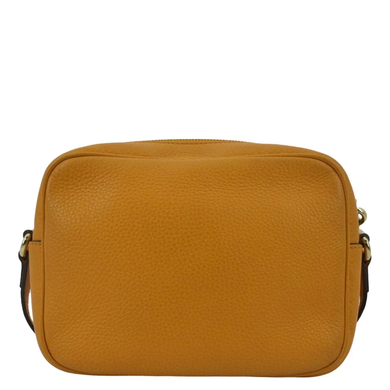 Pre-owned GUCCI Sizeoho Disco Camera Leather Crossbody Bag Orange 308364