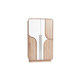 Sleek Modern Wooden Refrigerator with White Accents
