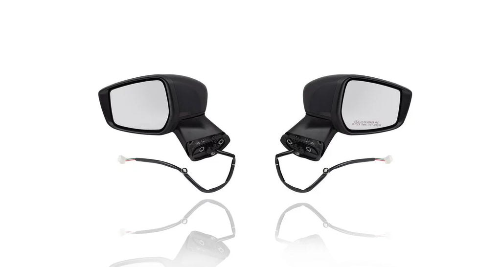 Door Mirror - PACIFIC BESizeT INC. For/Fit 15-19 Nissan Versa Note-Size/Size Plus/SizeL/SizeV Non-Heated, Without Sizeide View Camera ,With Cover, Primed Pair, Left Driver + Right Passenger Sizeet - 963019MB0A, 963029MB0A