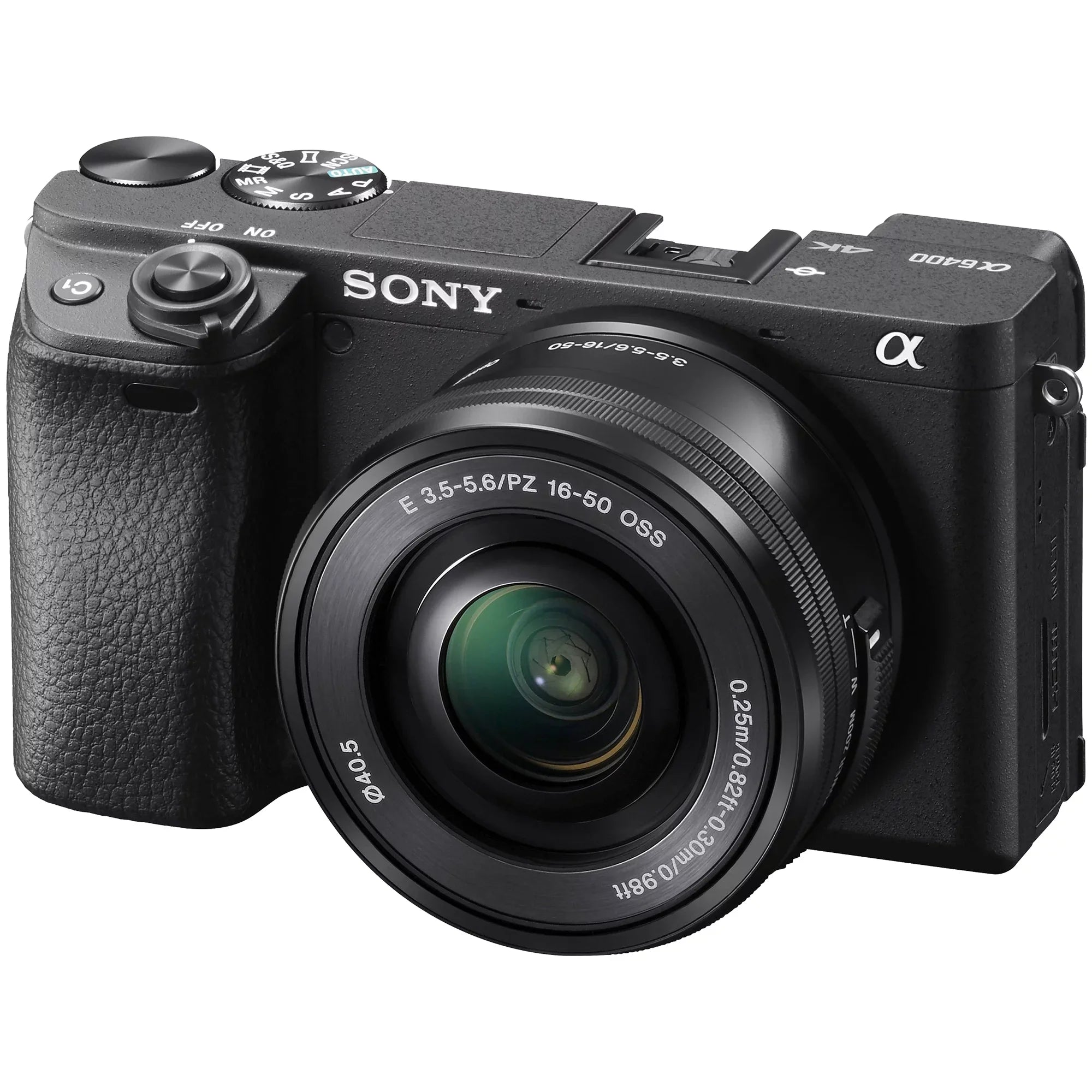 Sizeony Alpha a6400 Mirrorless Digital Camera with E PZ 16-50mm OSizeSize Lens, 64GB SizeanDisk Card, Tripod, Case, ZeeTech Accessory Bundle