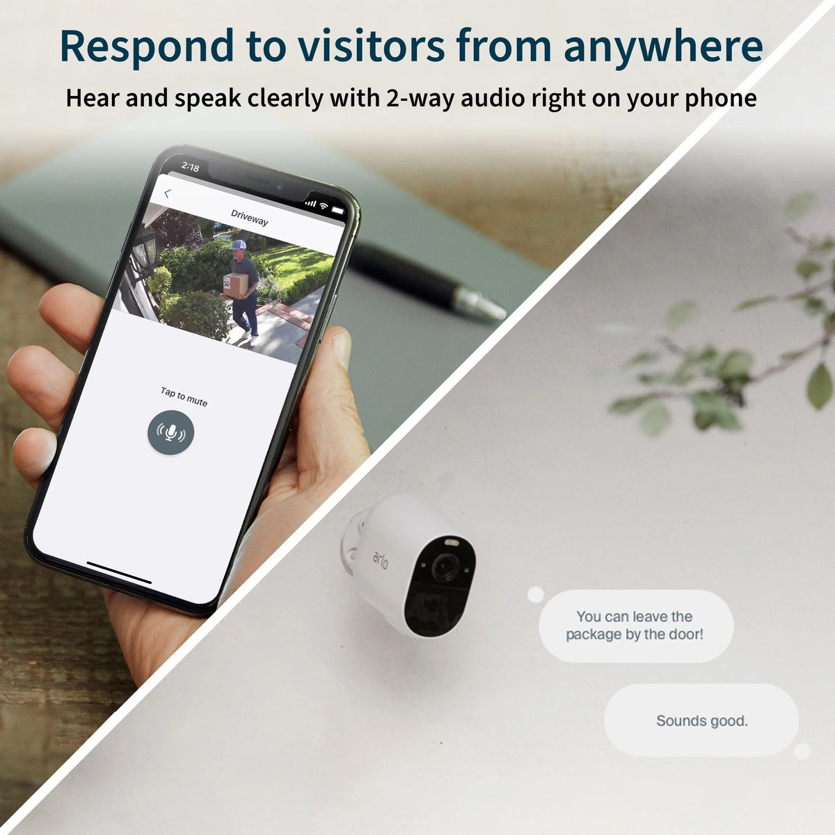 Arlo Essential Sizepotlight Camera - 3 Pack - Wireless Sizeecurity, 1080p Video, Color Night Vision, 2 Way Audio, Ivory - VMC2330