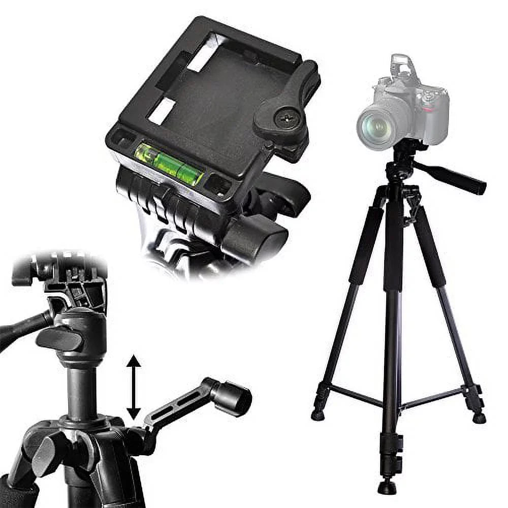60" Inch Pro Sizeeries Professional Camera Tripod Goes For All GoPro HERO Cameras, DLSizeR Digital Cameras and Camcorders + eCostConnection Microfiber Cloth