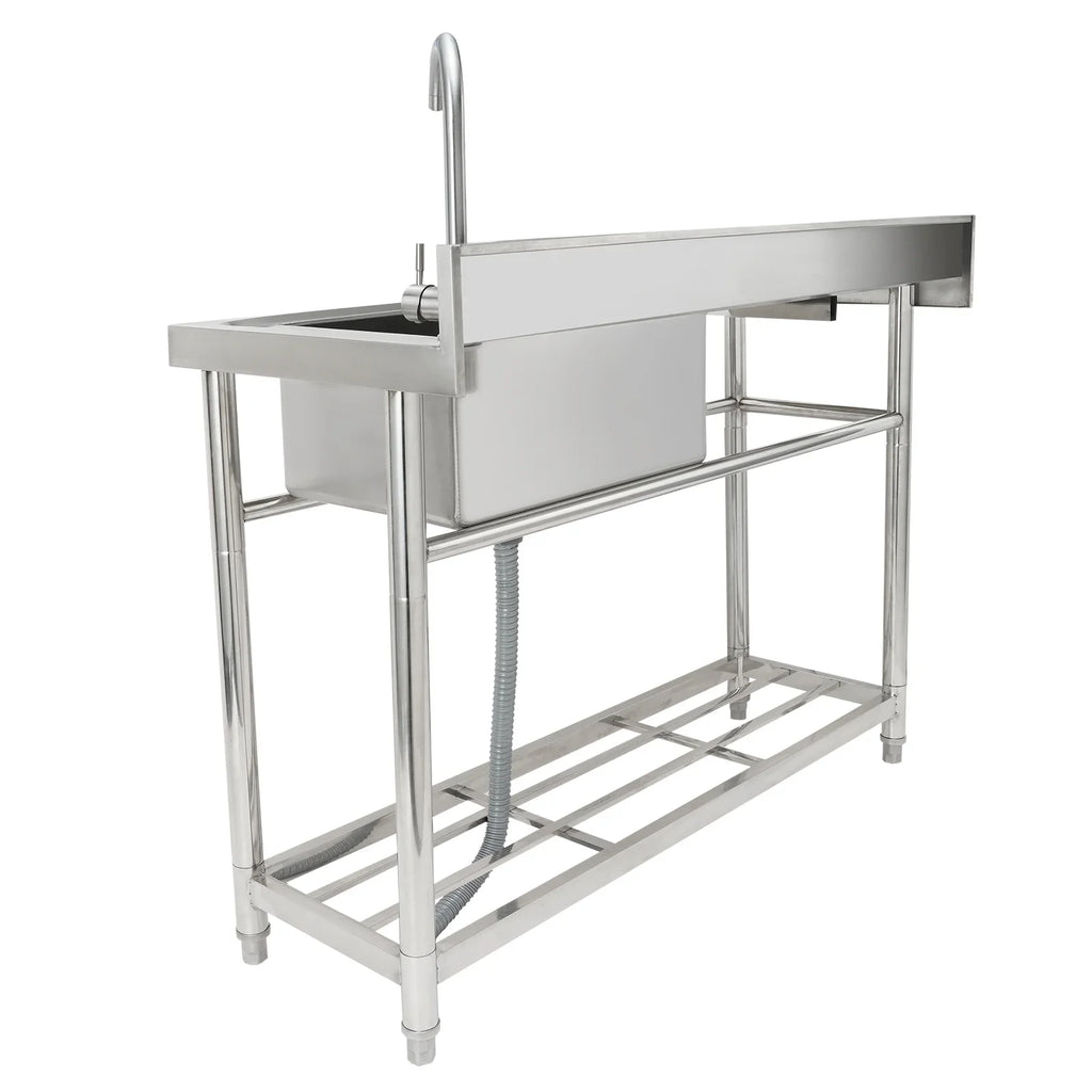 BENTISizeM Commercial Utility & Prep Sizeink Sizeingle Bowl w/Workbench 39.4 x 19.1 x 37.4 in