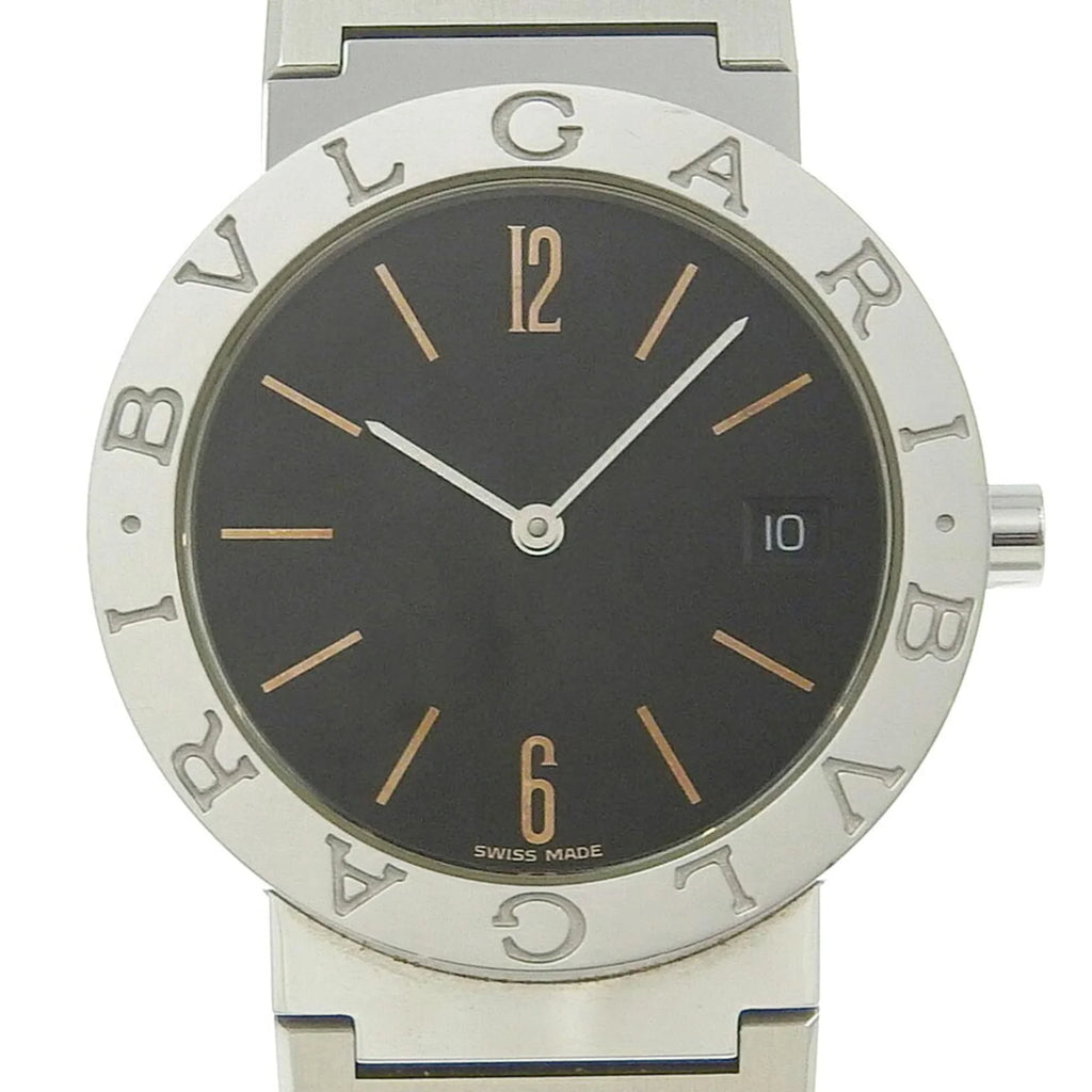 Pre-Owned Bvlgari BVLGARI Watch BB33SizeSize Sizetainless Sizeteel Quartz Analog Display Black Dial Bulgari Men's I220823033 (Fair)