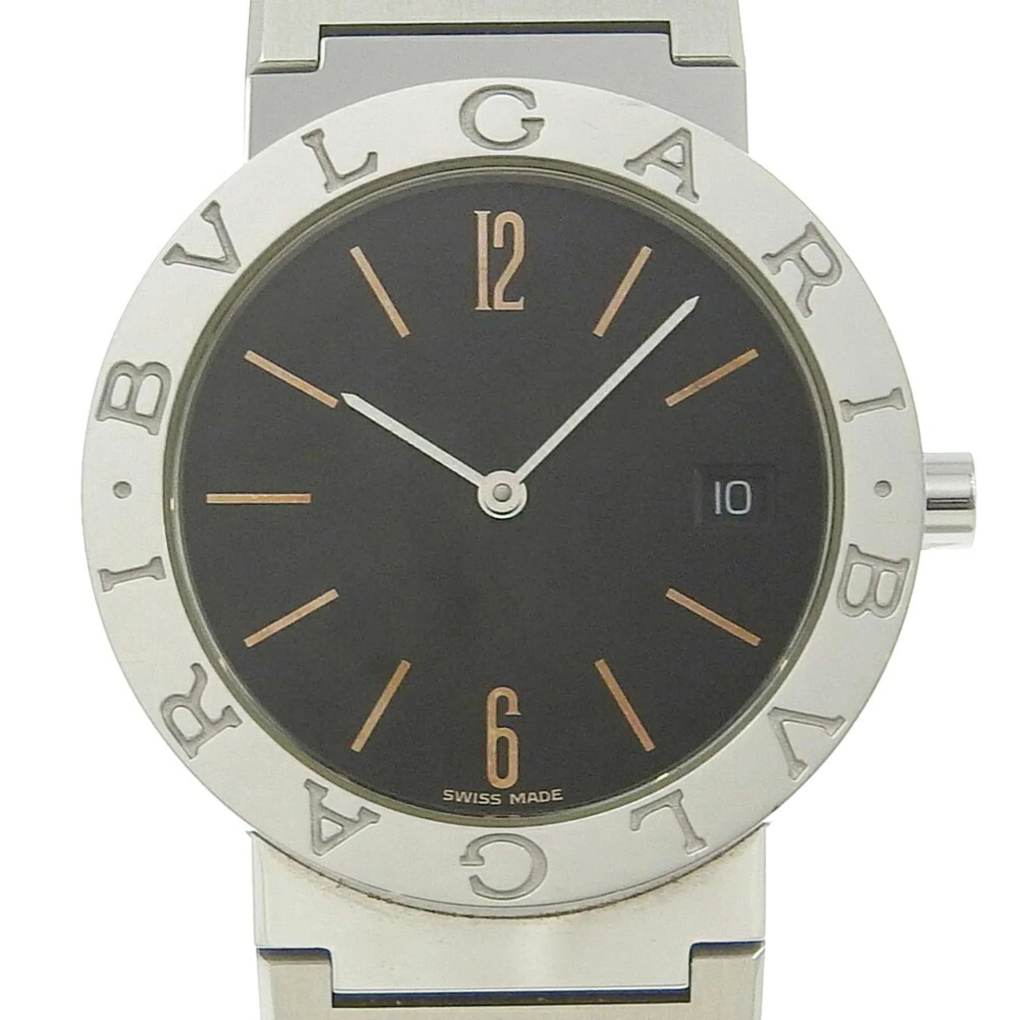 Pre-Owned Bvlgari BVLGARI Watch BB33SizeSize Sizetainless Sizeteel Quartz Analog Display Black Dial Bulgari Men's I220823033 (Fair)