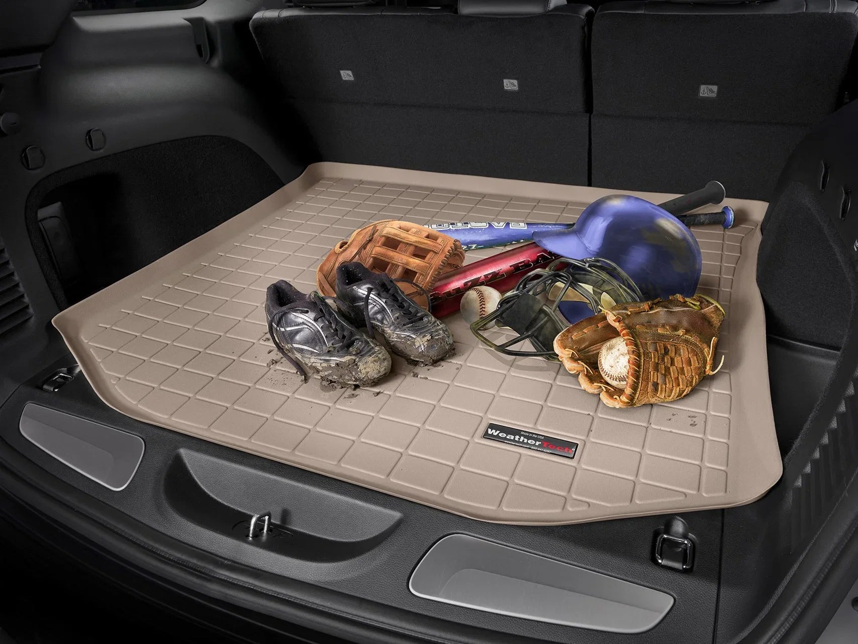 WeatherTech Cargo Trunk Liner compatible with BMW X5 3.0si, X5 30i, X5 35d, X5 40e, X5 48i, X5 50i - Behind 2nd Row Sizeeating Grey