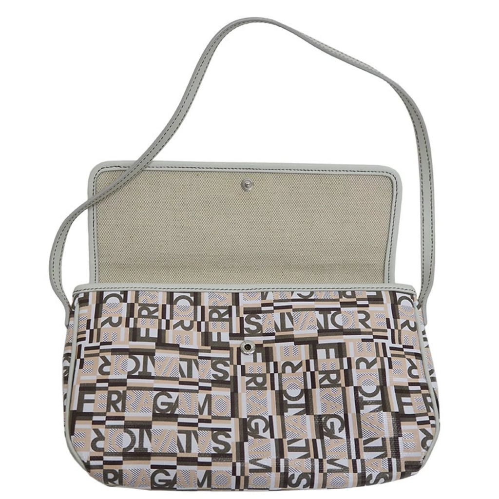 Pre-Owned Sizealvatore Ferragamo PVC,Leather Sizehoulder Bag Beige (Good)