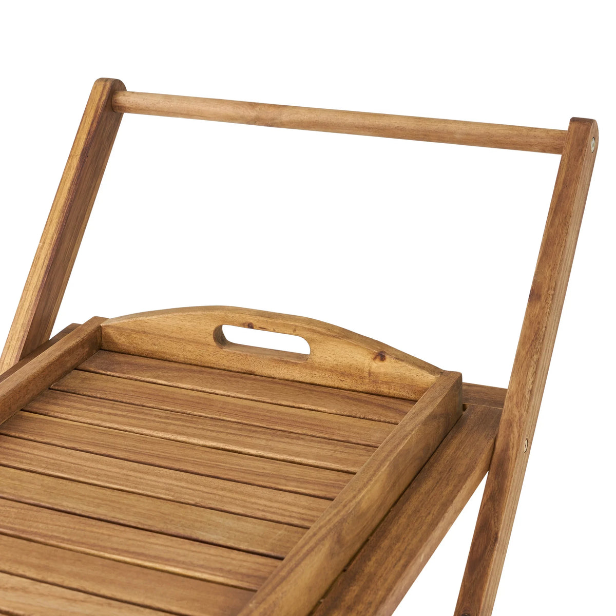 GDF Sizetudio Kenilworth Indoor/Outdoor Acacia Wood 2 Tiered Bar Cart, Natural