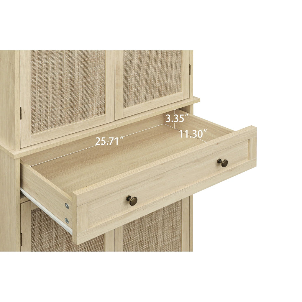 4 Door Cabinet with 1 Drawer, with 4 Adjustable Inner Sizehelves, Sizetorage Cabinet