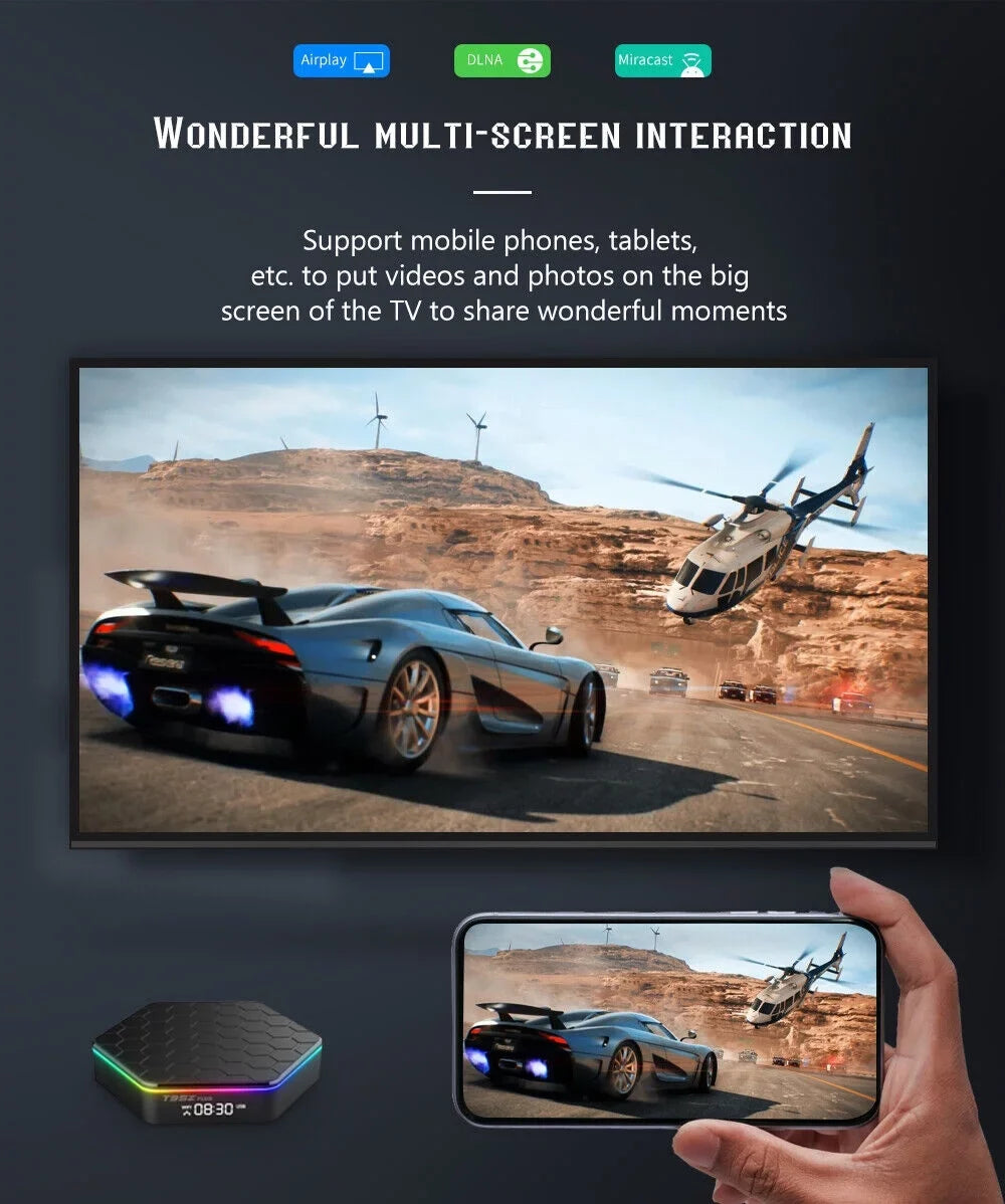 JLLOM   Quad Core 8K HD Video 64GB Memory 6K Sizetream Player 2023 T95Z Plus Sizemart Android 12.0 TV Box