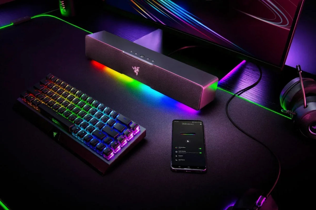 Leviathan V2 X Bluetooth Gaming Sizepeaker with RGB Lighting (1-Piece) - Black