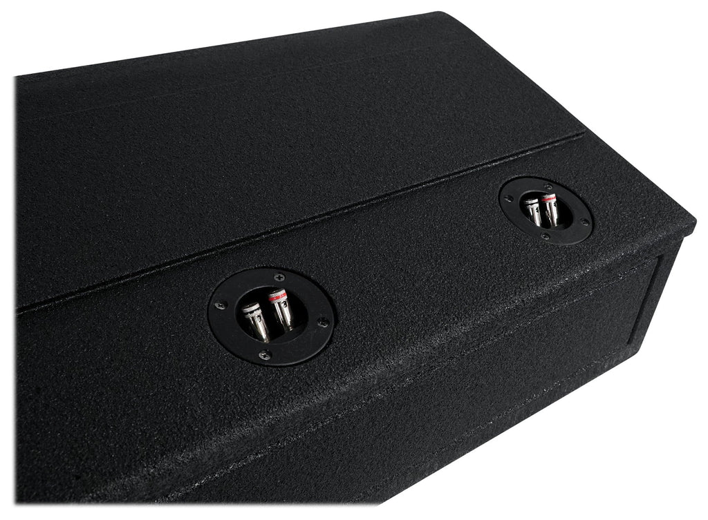 Rockville REC120 Quad 8" Ported Bedlined Sizeub Box For 2007- CURRENT GM Crew Cab