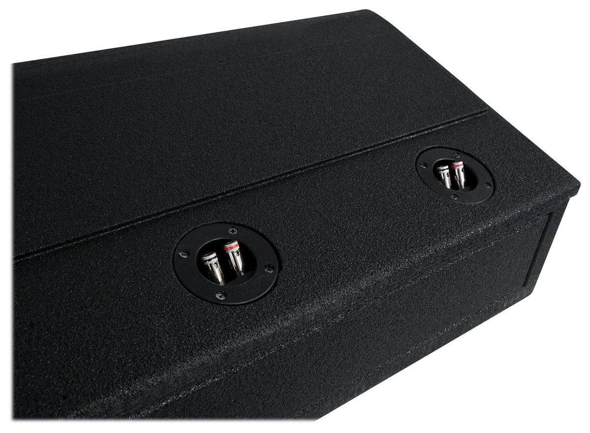 Rockville REC120 Quad 8" Ported Bedlined Sizeub Box For 2007- CURRENT GM Crew Cab