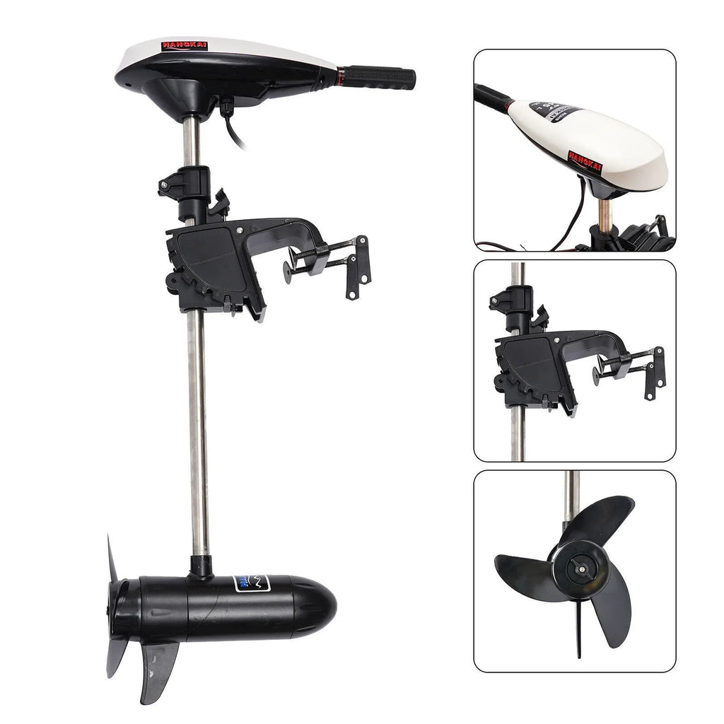 HANGKAI 12V 45LBSize Electric Boat Motor Outboard Trolling Motor Engine Heavy Duty