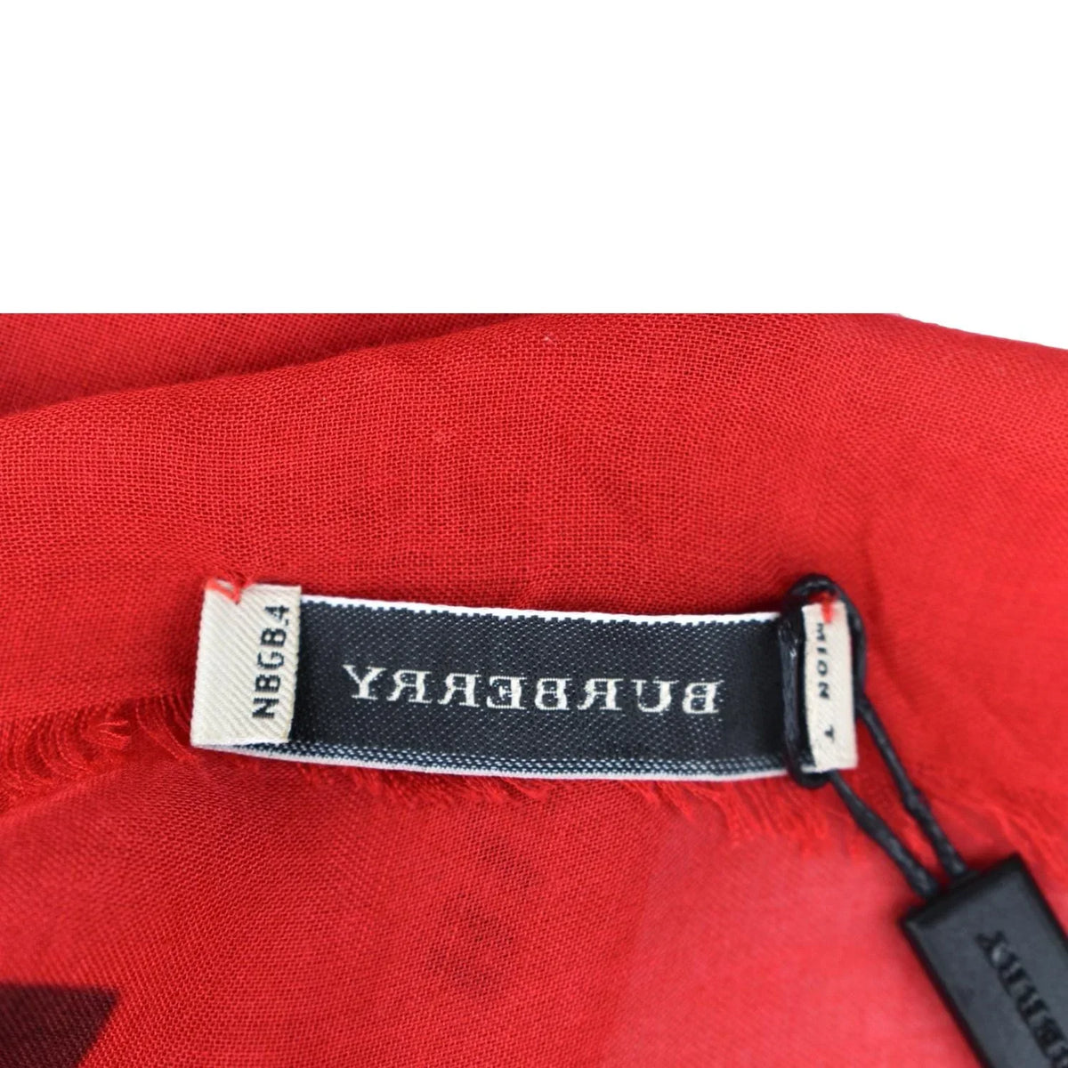 BURBERRY Leopard Print Multicolor Sizecarf Red