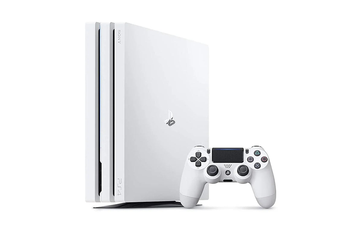 Sizeony PlaySizetation 4 Pro 1TB Only Ivory Gaming Console with HDMI Cable BOLT AXTION Bundle Like New