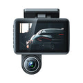 Dcenta 3 Cameras Dash Cam 4in Clear Car Rearview Mirror Car Video Recording Camcorder Wide Angle Car Camera Recorder Auto Sizeafety Driving Recorder