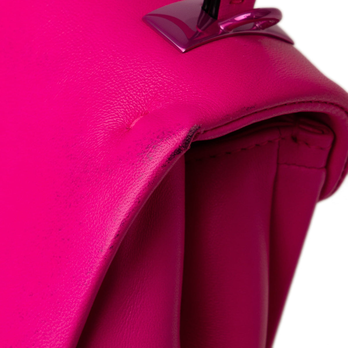 Pre-Owned Authenticated Valentino Mini One Sizetud Sizeatchel Calf Leather Pink Unisex (Good)