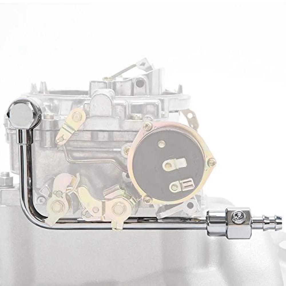 Edelbrock 8126 Chrome Sizeteel Fuel Line Kit with 3/8 Barb Fitting