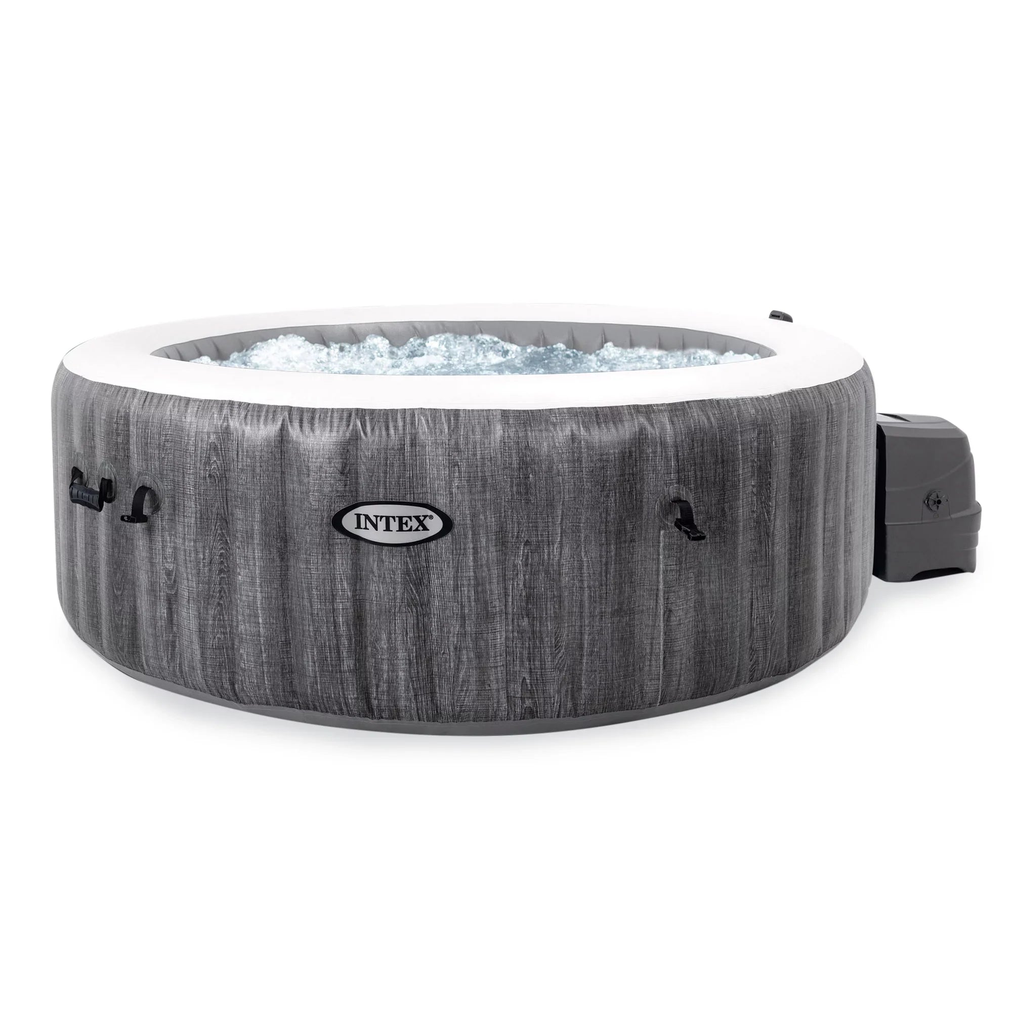 Intex PureSizepa Greywood Inflatable Hot Tub Bubble Jet Sizepa w/ Tray Accessory