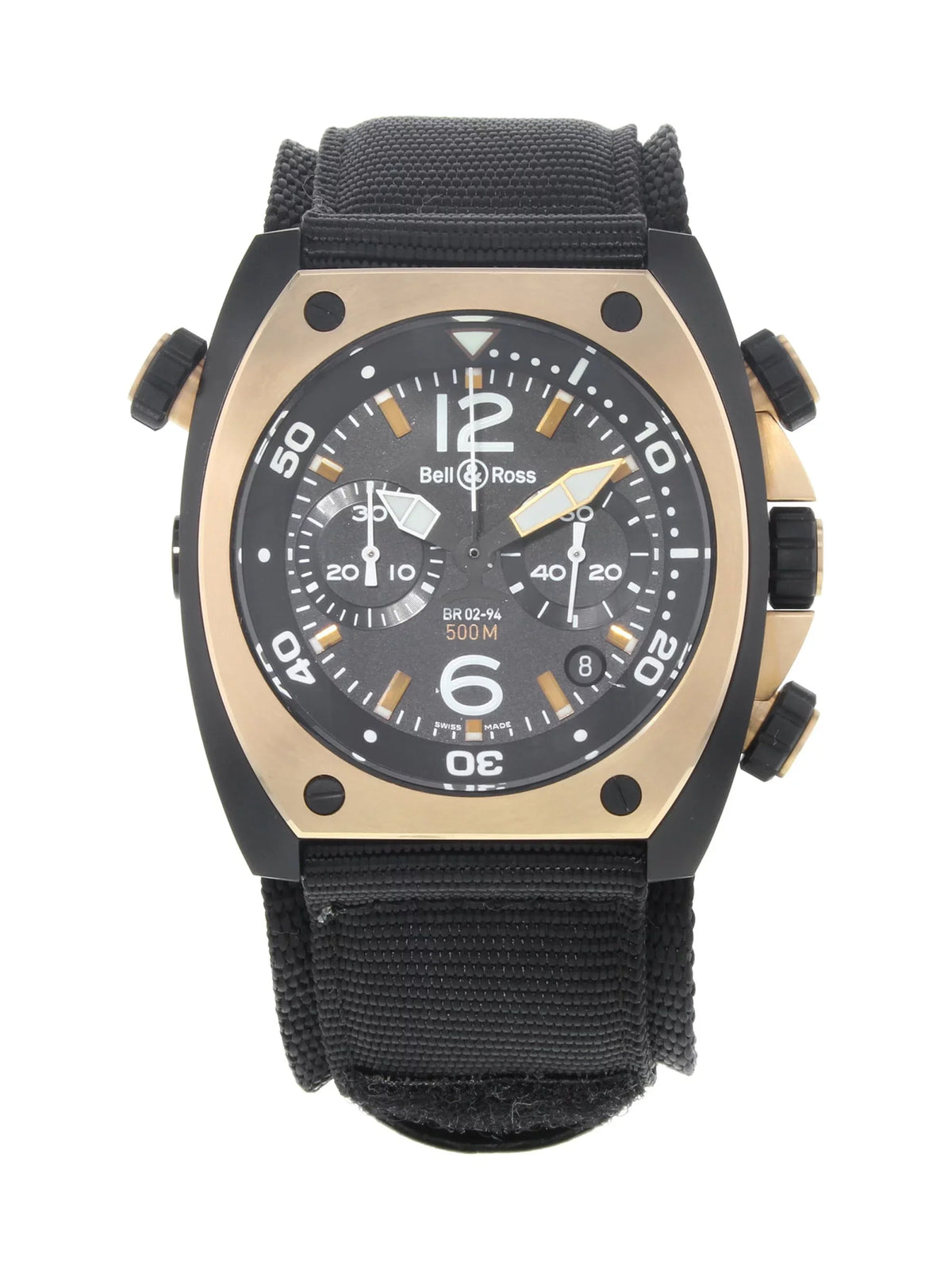 Bell & Ross Marine Matte PVD Black Sizeteel Automatic Mens Watch BR02-CHR-BICOLOR