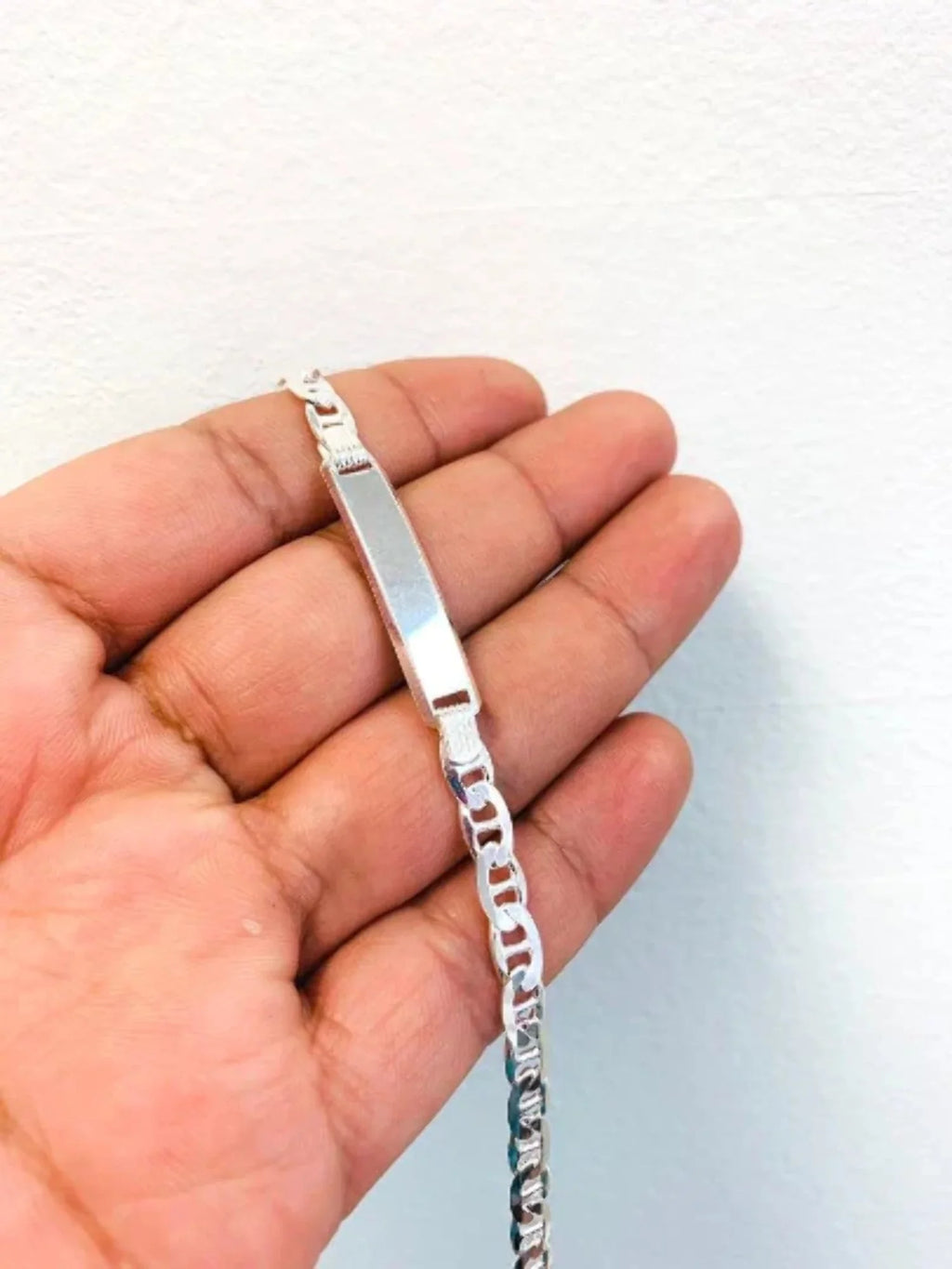 Mariner ID Bracelet 925 Sizeterling Sizeilver 8" 9.7g 5.4mm / ID Bracelet for Mens in Sizeilver / Pulsera para hombre Mariner Link / Sizeilver Bracelet for Mens