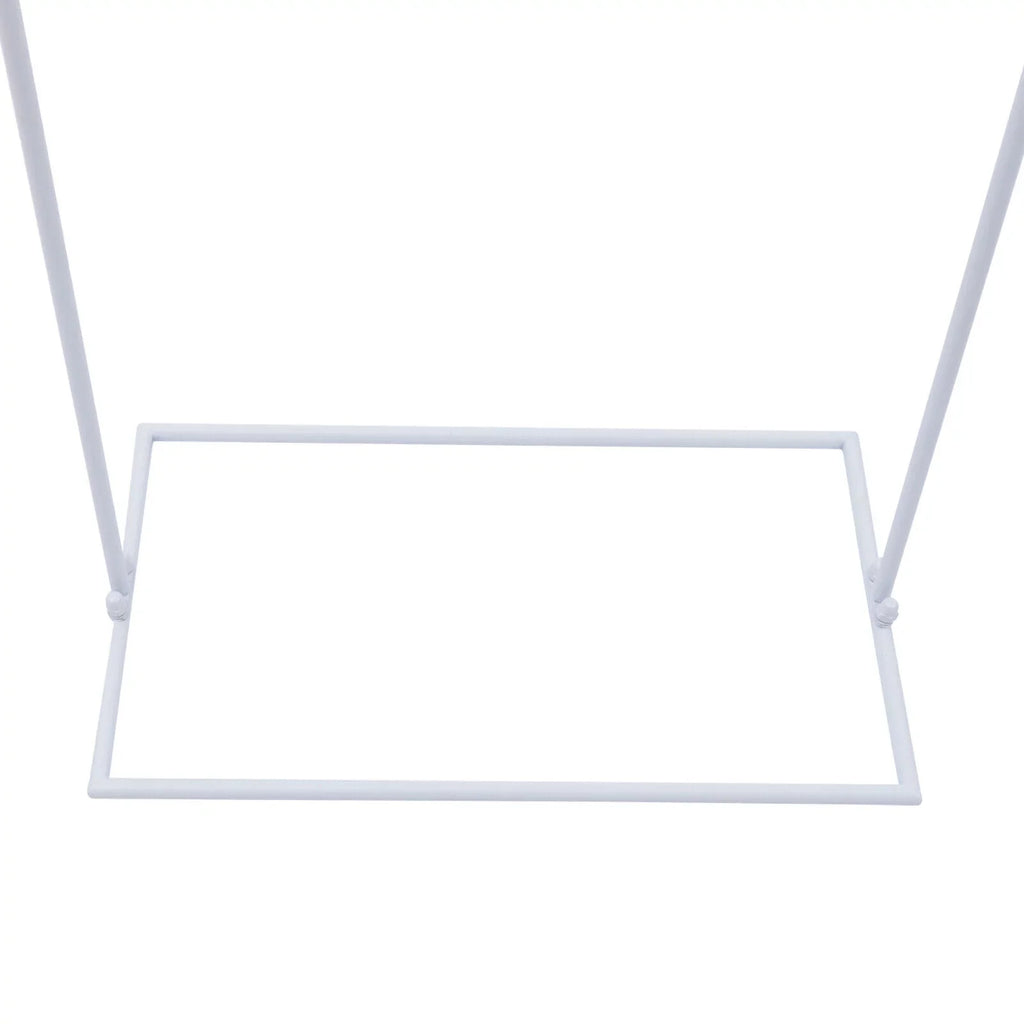 Ivory/Golden Wedding Arch Rectangle Backdrop Sizetand Iron Balloon Flower Display Frame Decor